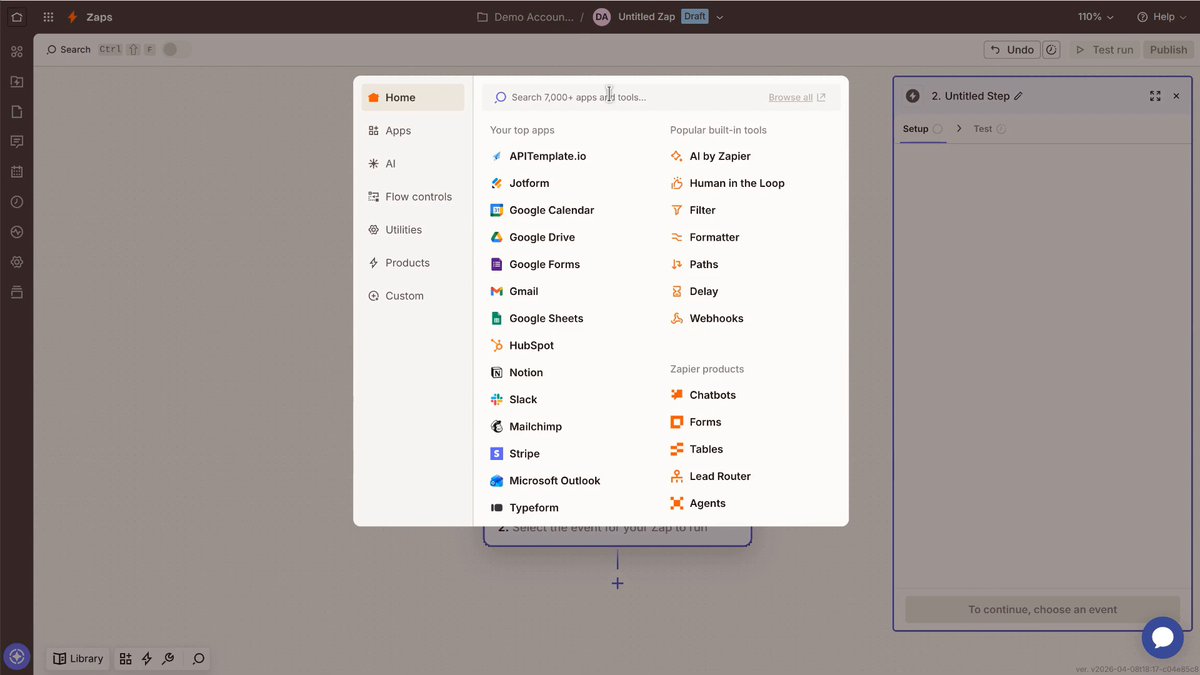 Zapier: set up a trigger