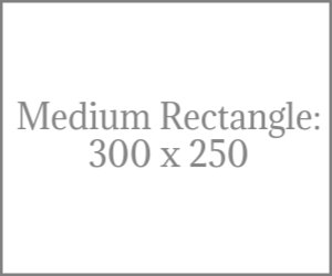 Medium rectangle banner 300x250 size