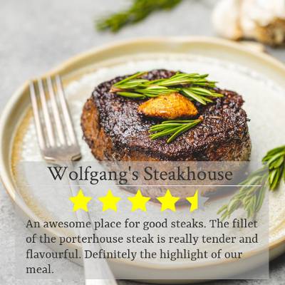 Restaurant testimonial quote Instagram post