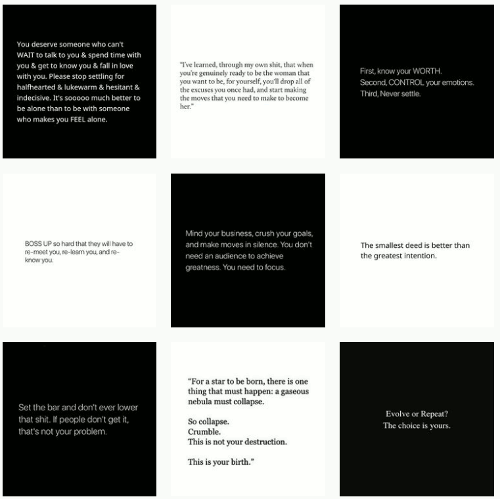 Checkerboard Instagram grid layout example