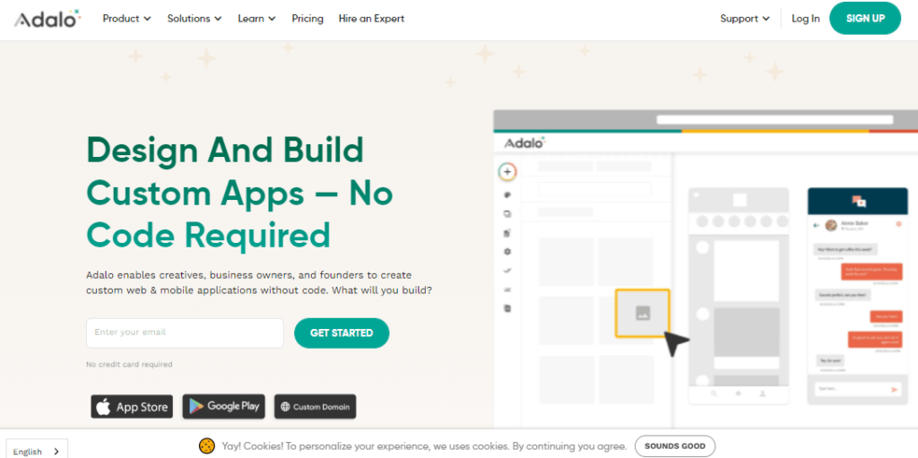 Adalo signup form email password