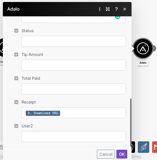 Make.com Adalo update record API authentication