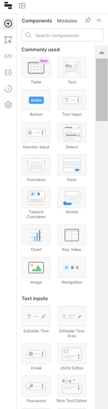Creating a new app in Retool for PDF invoice generation
