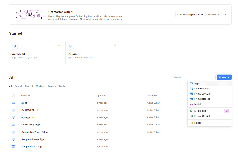 Configuring REST API resource in Retool with APITemplate base URL
