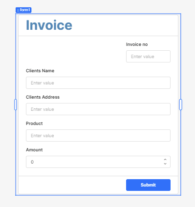 Retool app form component setup